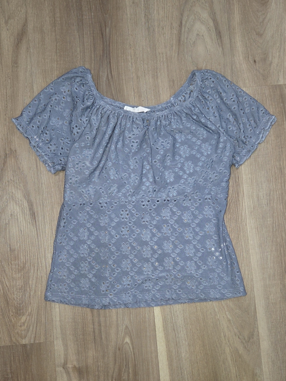 •Beautees• Little Girls Blue Knitwork Blouse